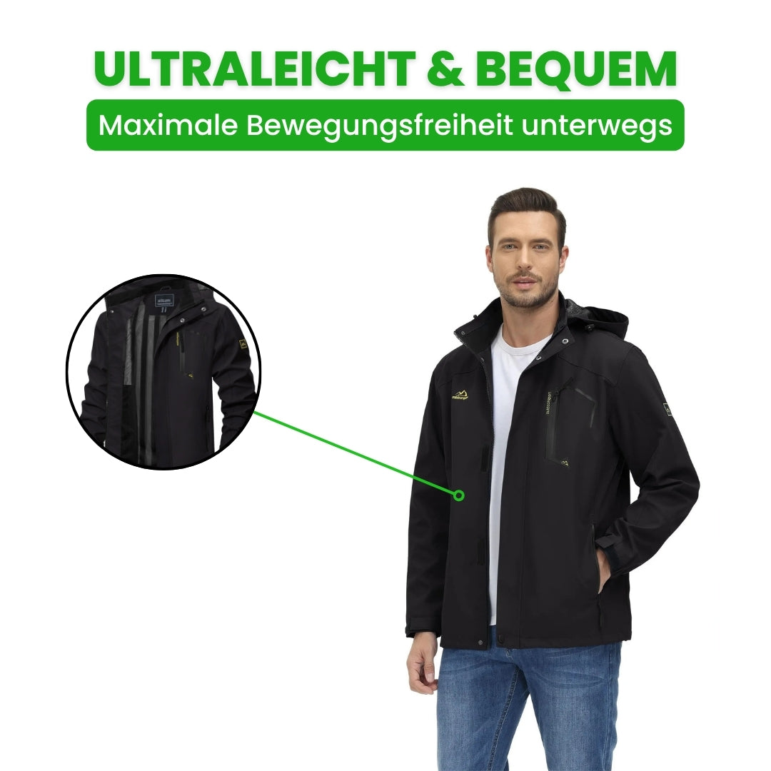 Herren Regenjacke - Für Wandern, Freizeit & Outdoor