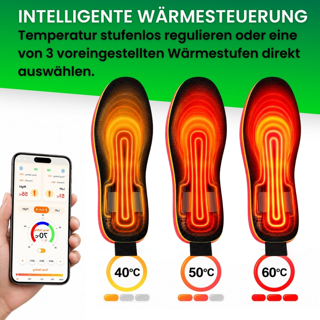 Beheizte Einlegesohlen - App-Steuerung