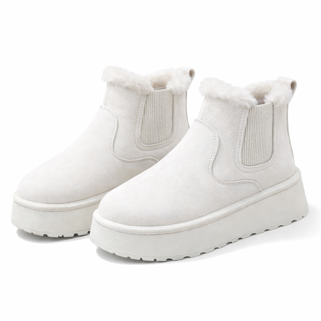 Warme Winter-Chelsea Boots mit Fellfutter