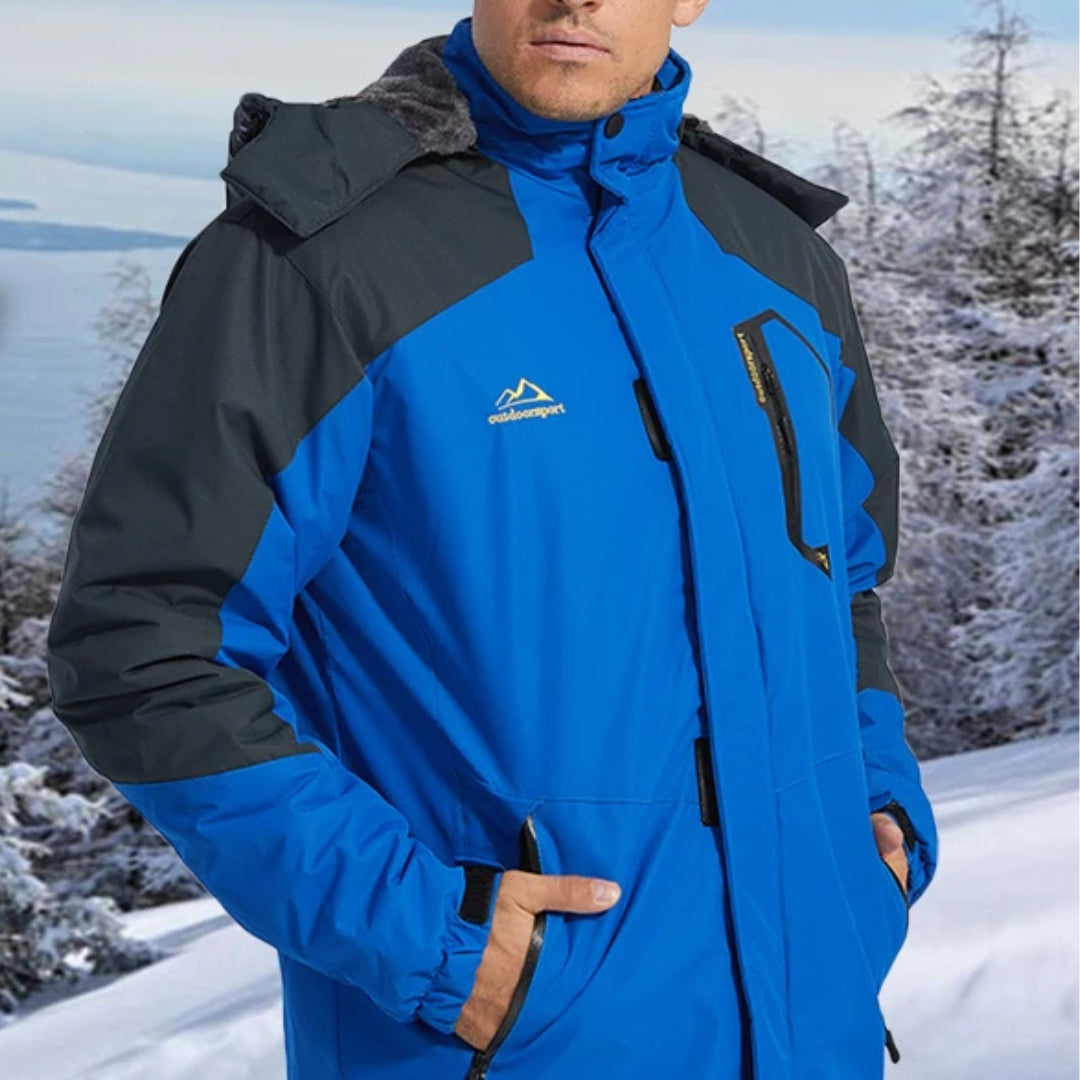 Thermohose + Herren Winterjacke mit Handschuhen & Schlauchschal