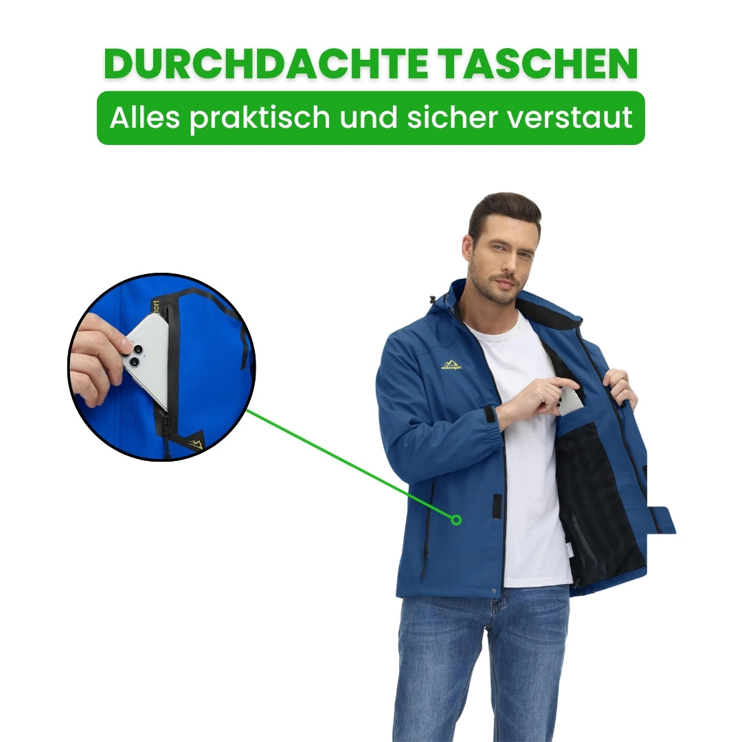 Herren Regenjacke - Für Wandern, Freizeit & Outdoor