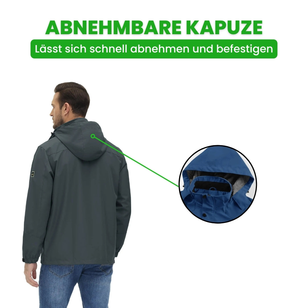 Herren Regenjacke - Für Wandern, Freizeit & Outdoor