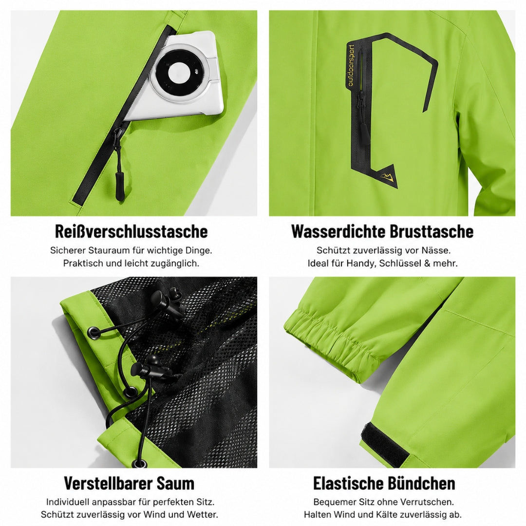 Herren Regenjacke - Für Wandern, Freizeit & Outdoor