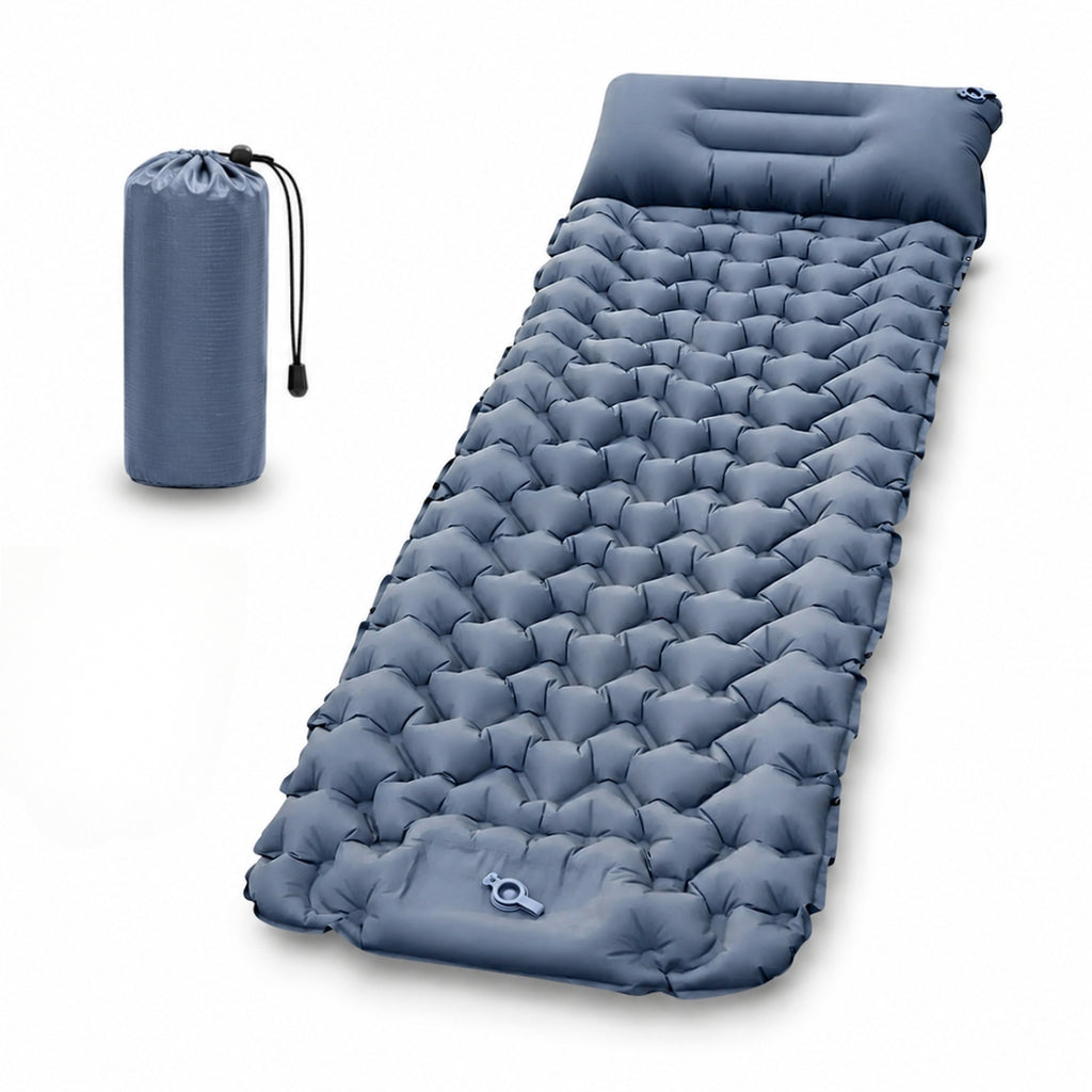 Ultraleichte & kompakte Isomatte, Luftmatratze mit inegrierter Pumpe –  Ideal für Camping, Zelten, Festival & Outdoor
