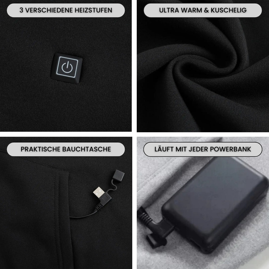 Beheizter Hoodie mit 5 Zonen – bleib warm & flexibel