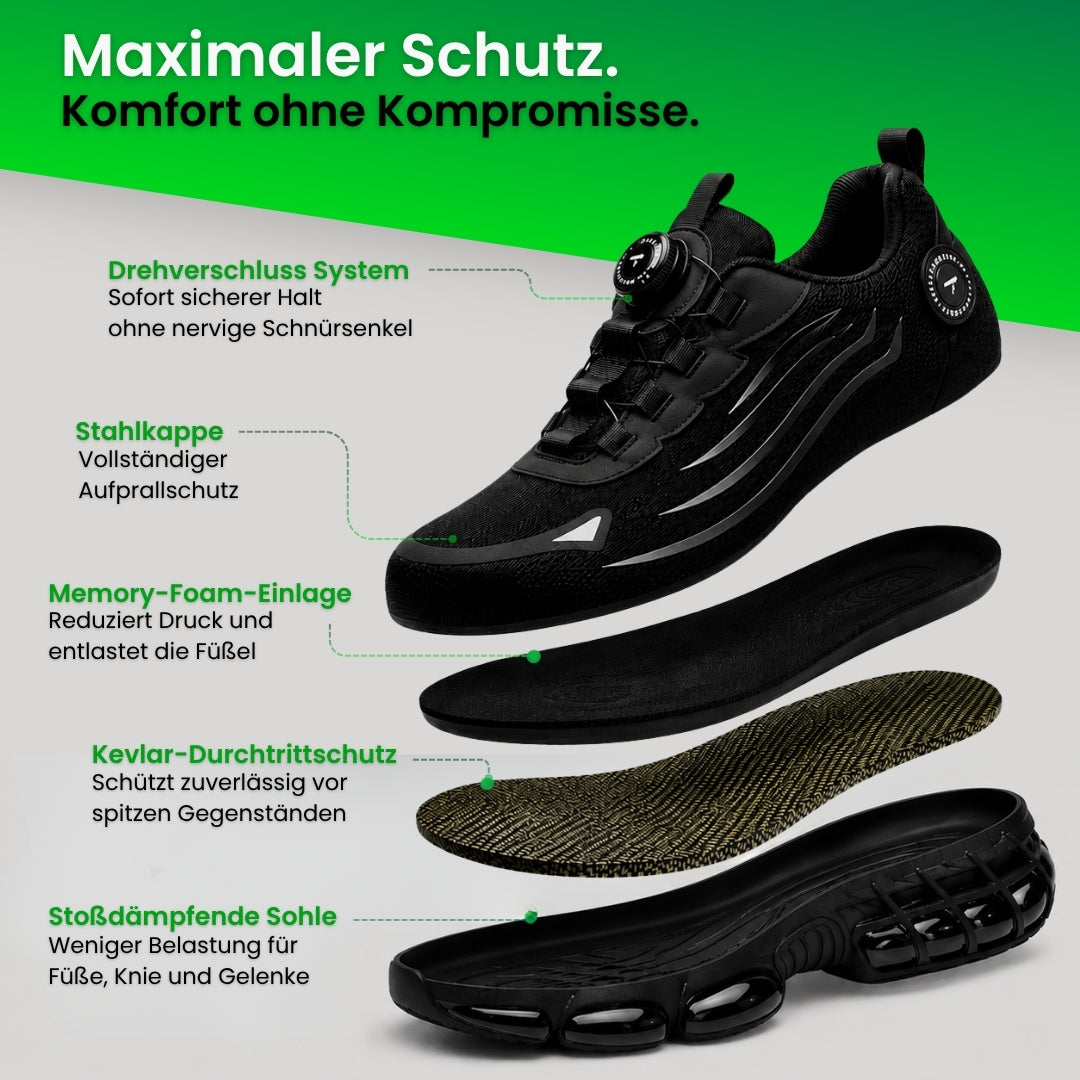 Vortex S3™ Sicherheitsschuh - Schluss mit schweren Arbeitsschuhen