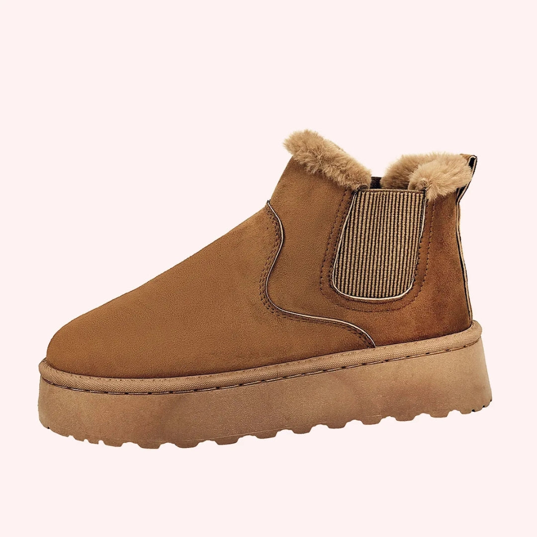 Warme Winter-Chelsea Boots mit Fellfutter