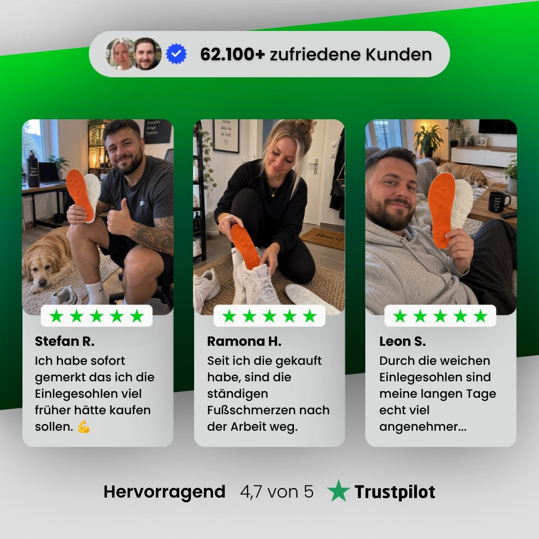 Komfort-Einlegesohlen mit Stoßdämpfung