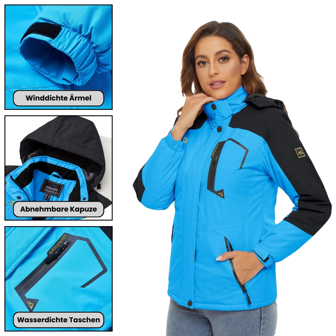 Warme Outdoor Winterjacke Damen – wind- & wasserdicht