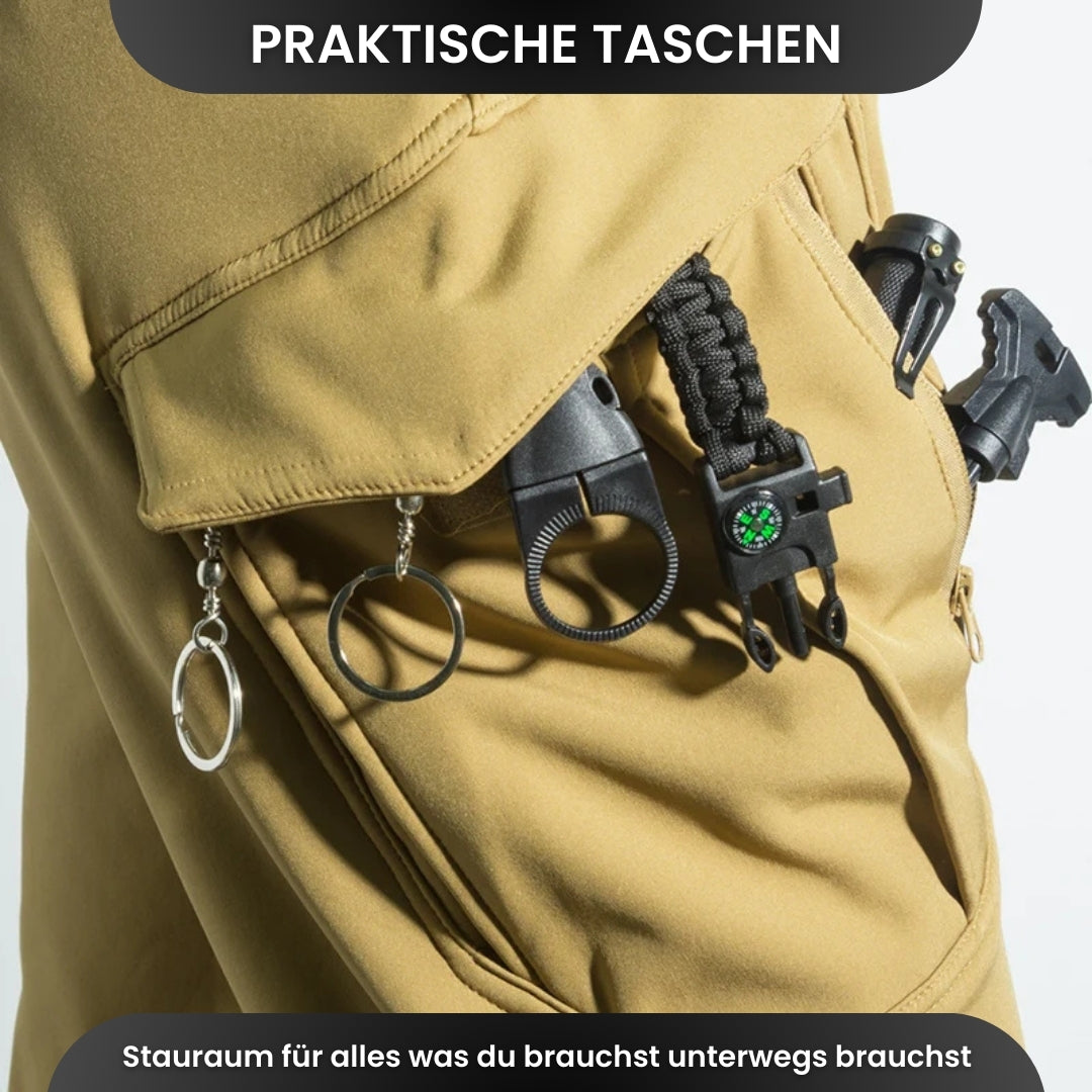 Wasserdichte Thermo-Outdoorhose mit Fleece