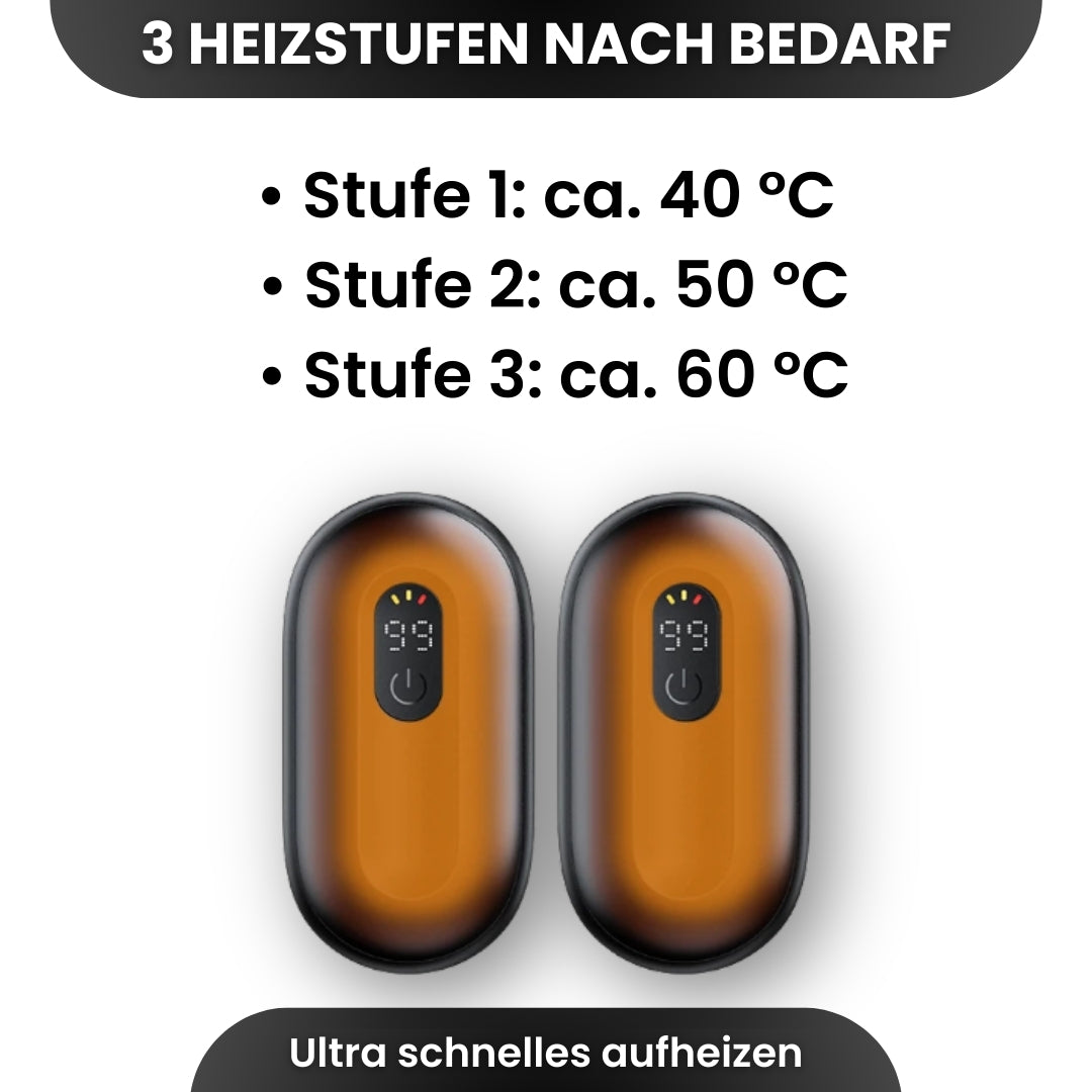 Magnetische Handwärmer mit Akku