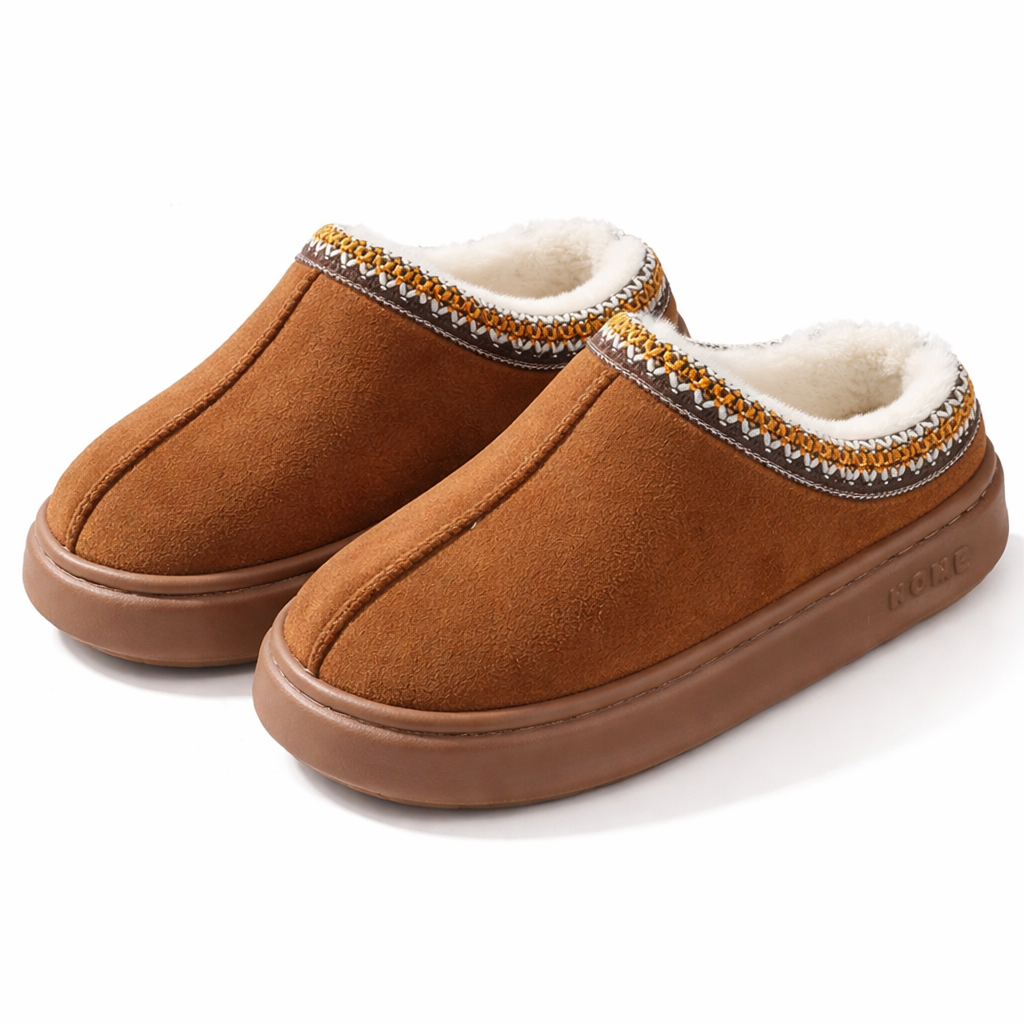 Gefütterte Winter-Hausschuhe für Damen & Herren