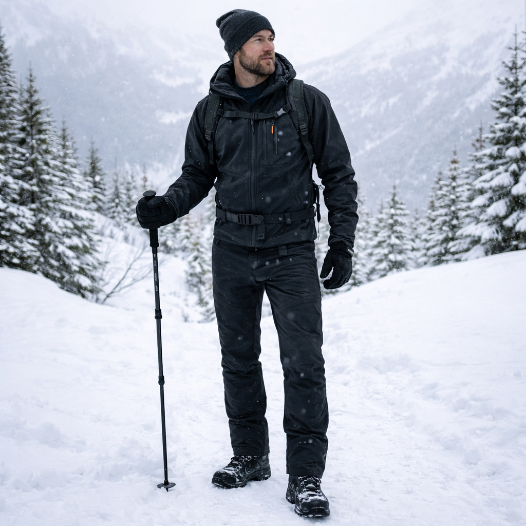 Wasserdichte Thermo-Outdoorhose mit Fleece